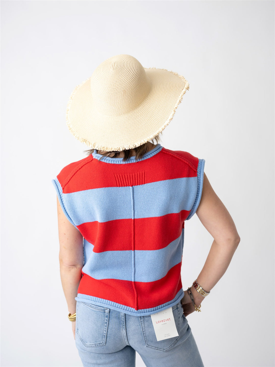 Freedom Stripe Sweater Tank