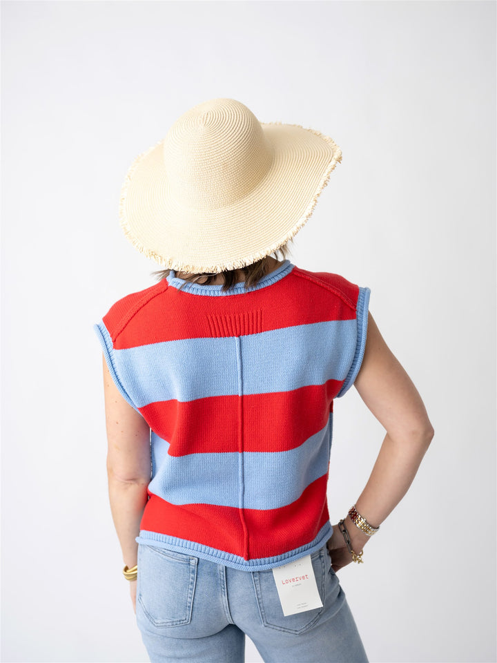 Freedom Stripe Sweater Tank