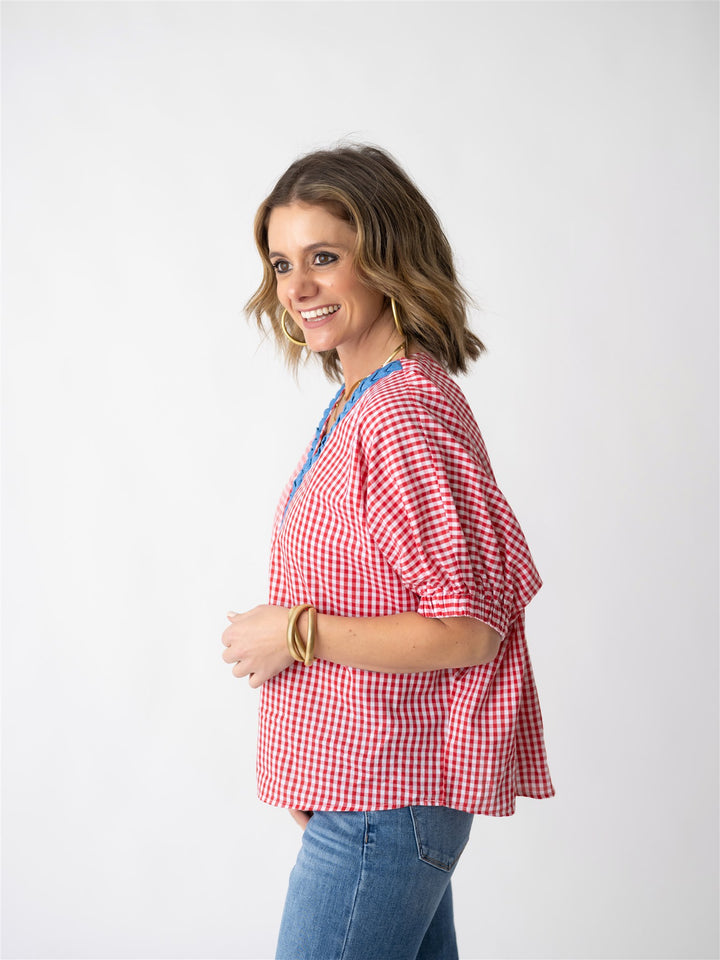 Gingham Garden Blouse