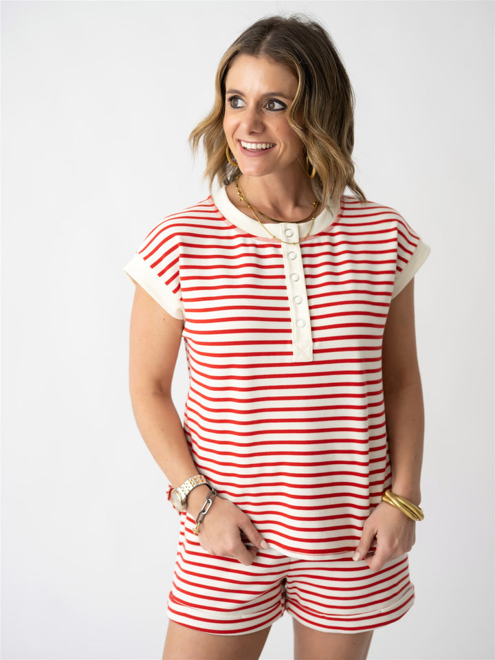 Harbor Line Knit Shorts