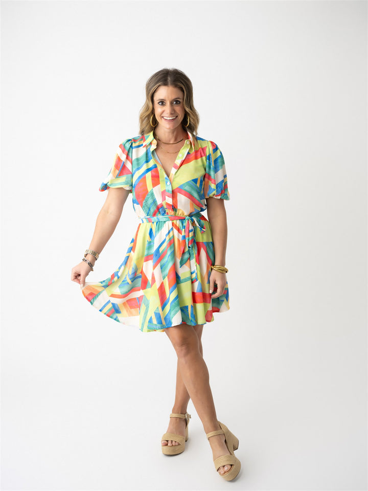 Neon Garden Party Dress