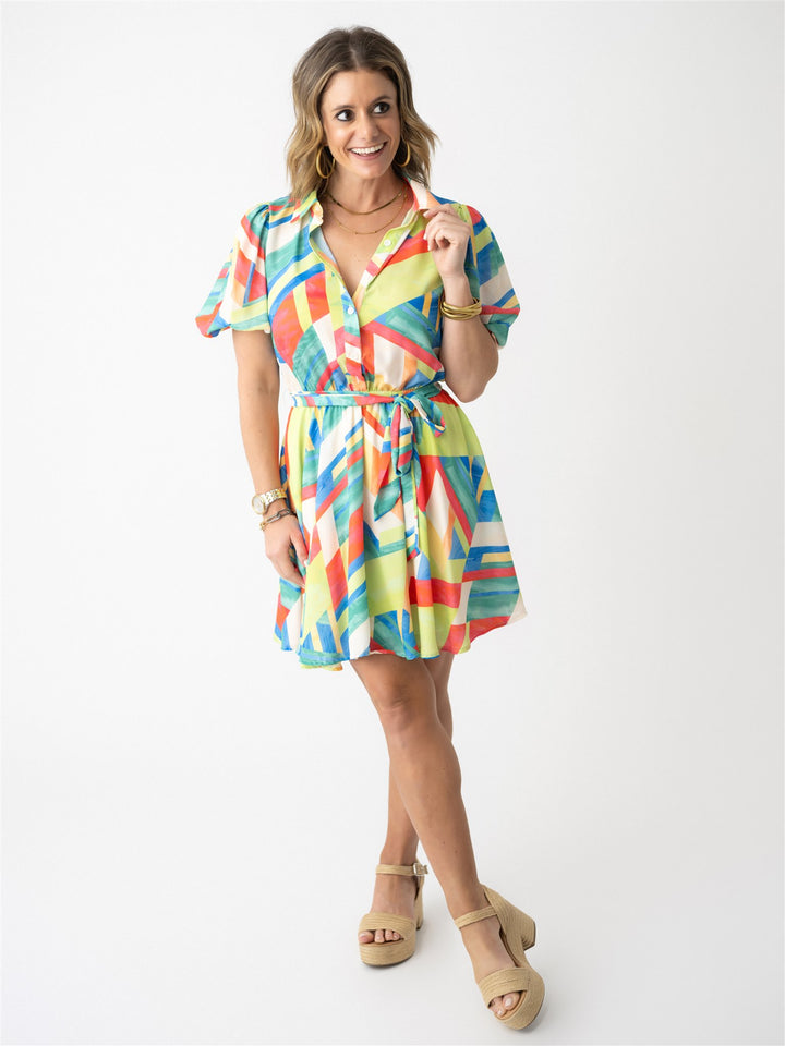 Neon Garden Party Dress