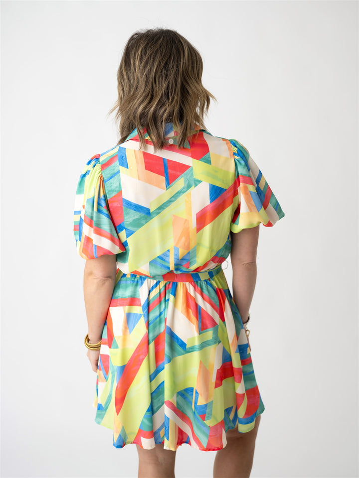 Neon Garden Party Dress