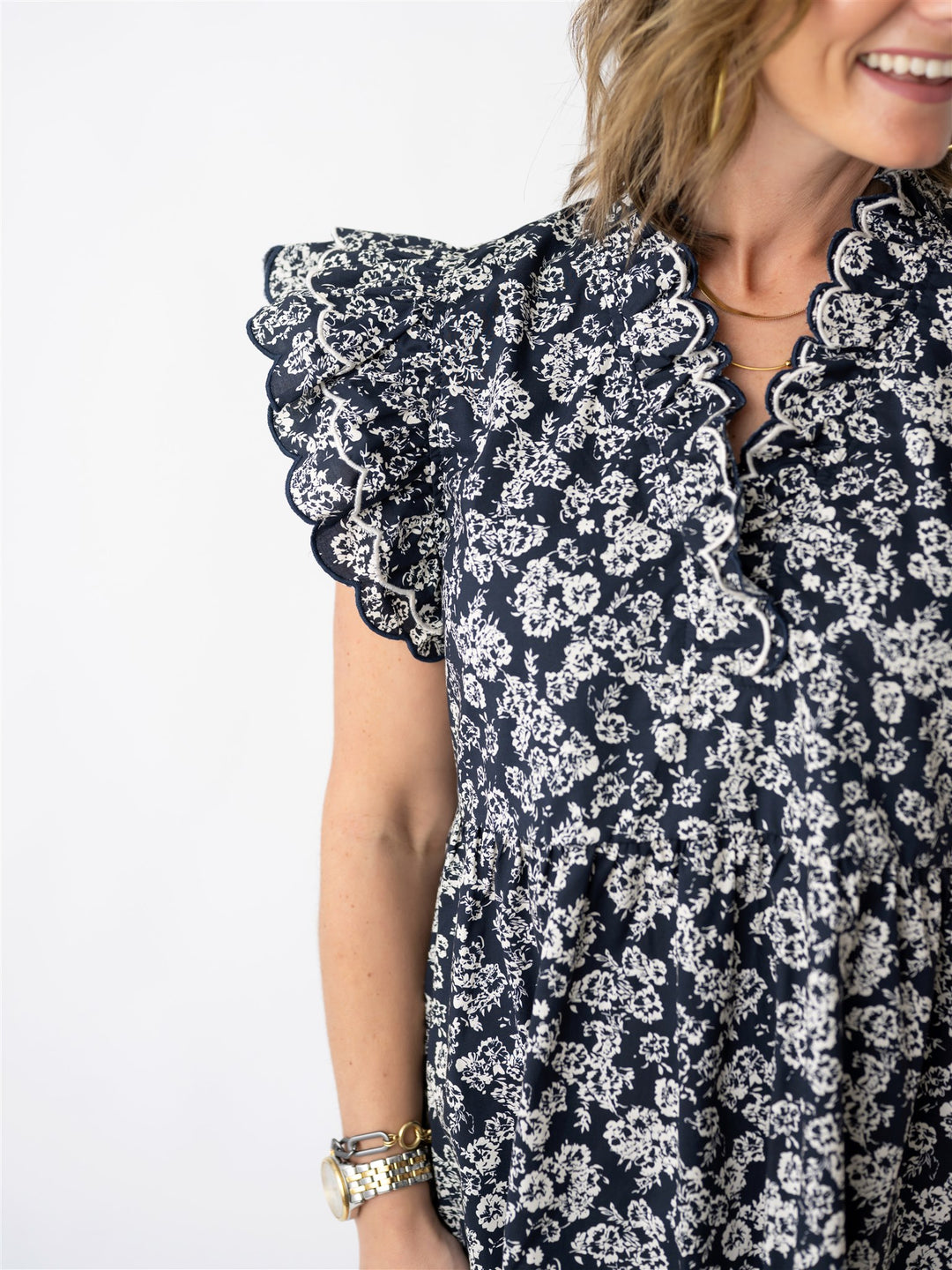Midnight Garden Flutter Dress