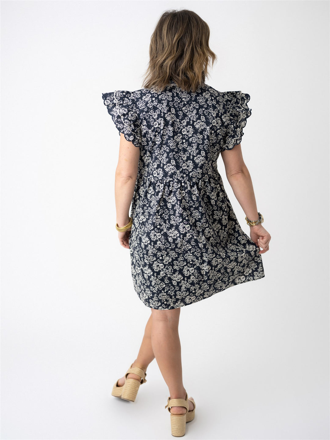 Midnight Garden Flutter Dress