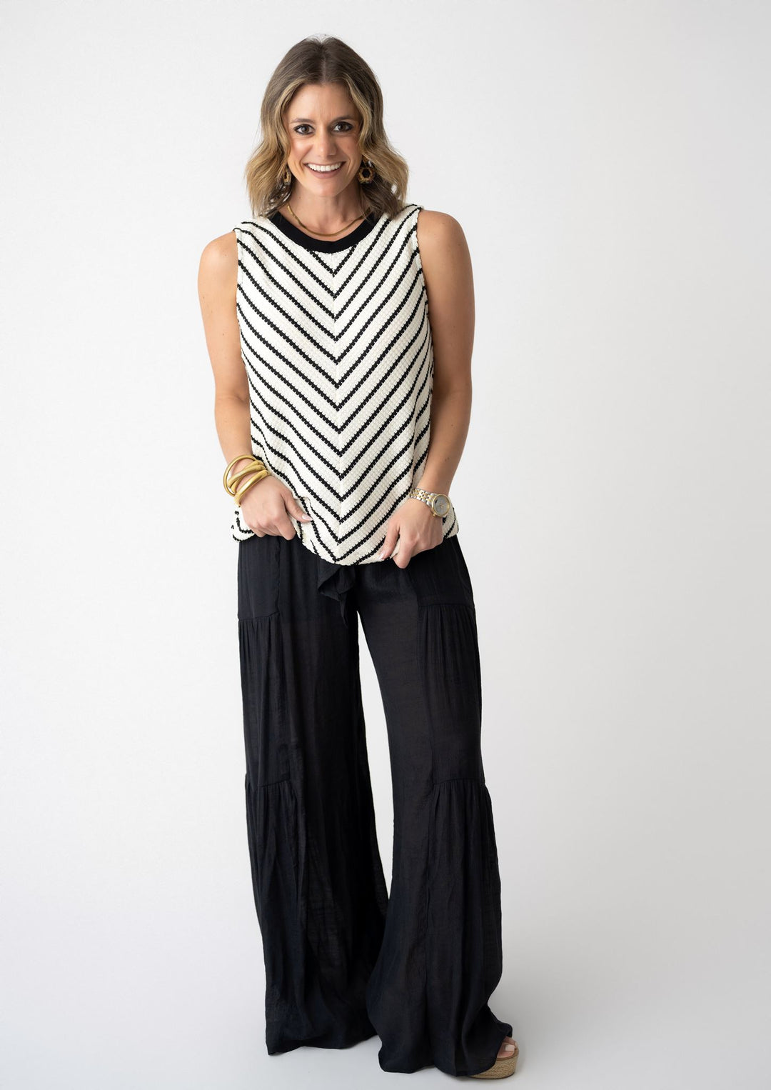 City Chic Chevron Top