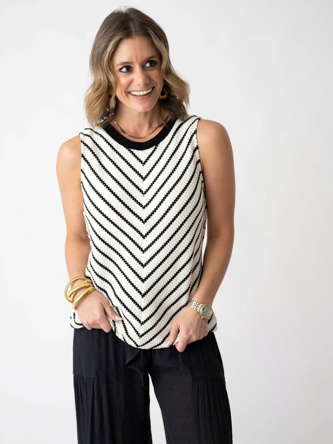 City Chic Chevron Top