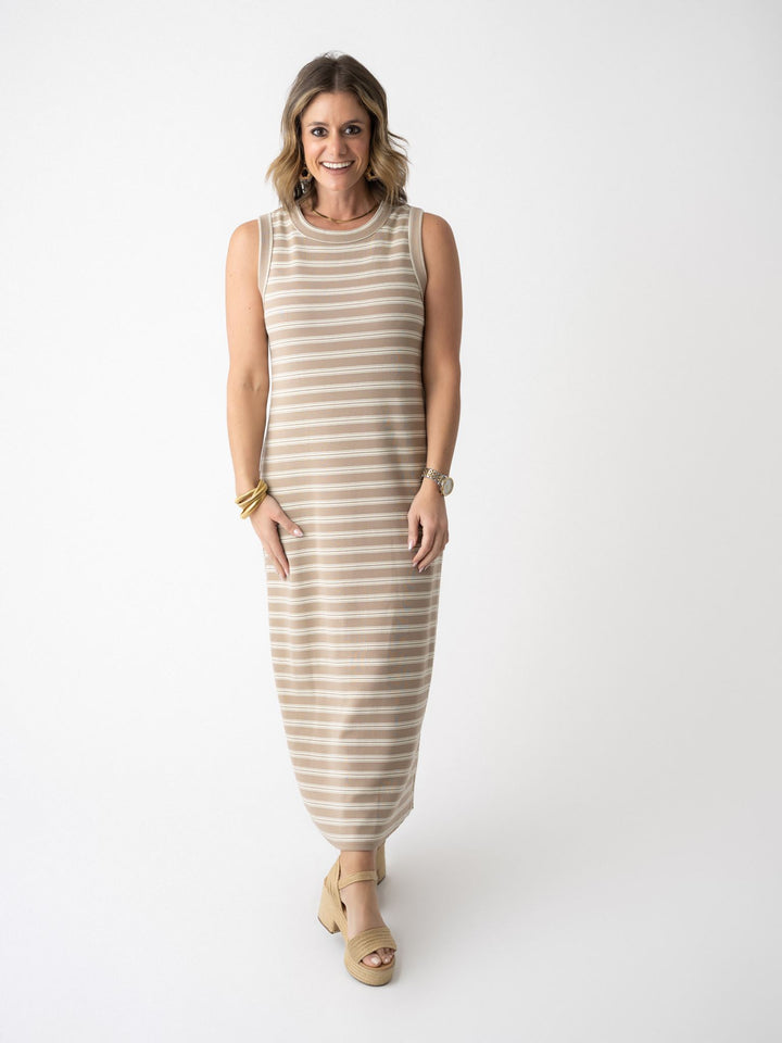 Sandbar Striped Midi