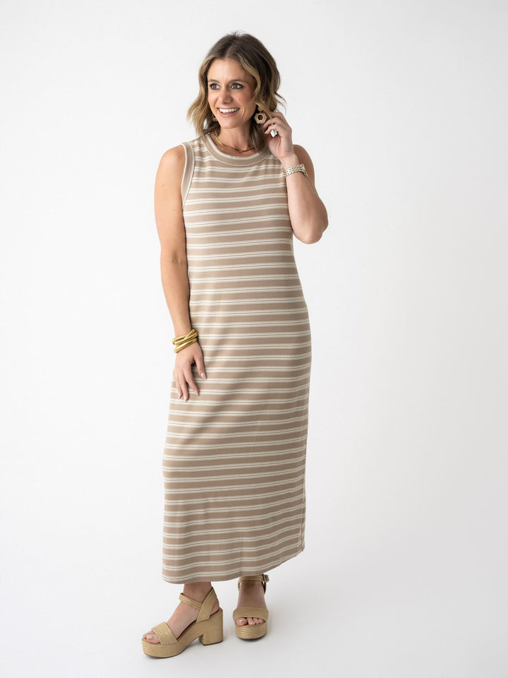 Sandbar Striped Midi