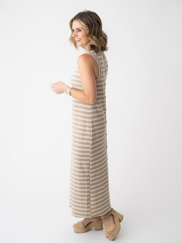 Sandbar Striped Midi