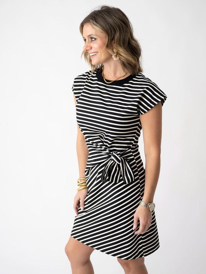 Time Out Side Tie Stripe Dress