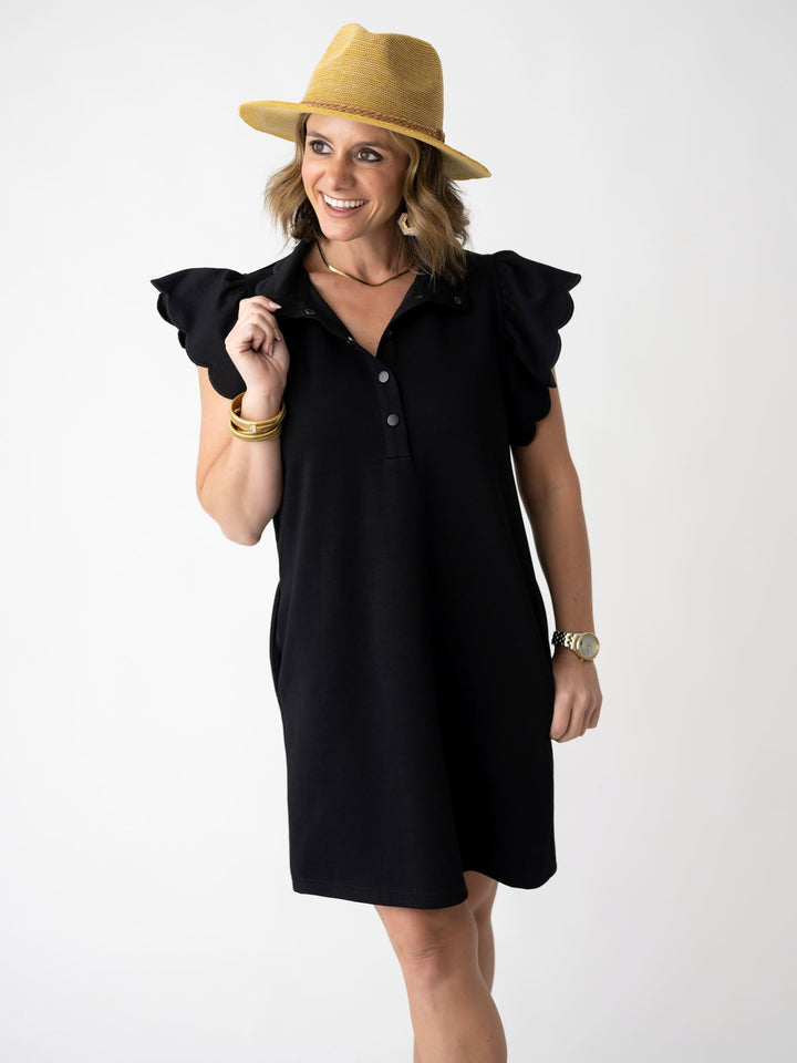 The Petal Sleeve Shift Dress