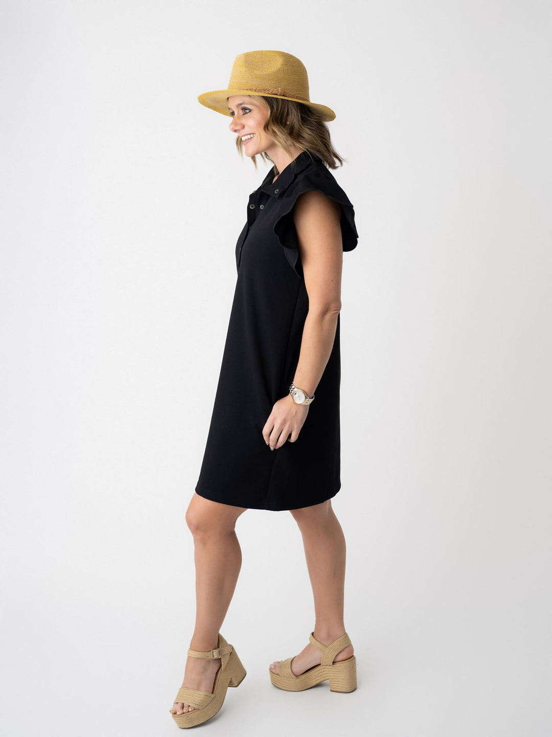 The Petal Sleeve Shift Dress