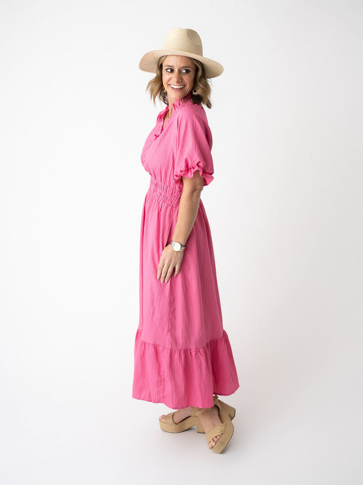 Peony Pink Midi Dress