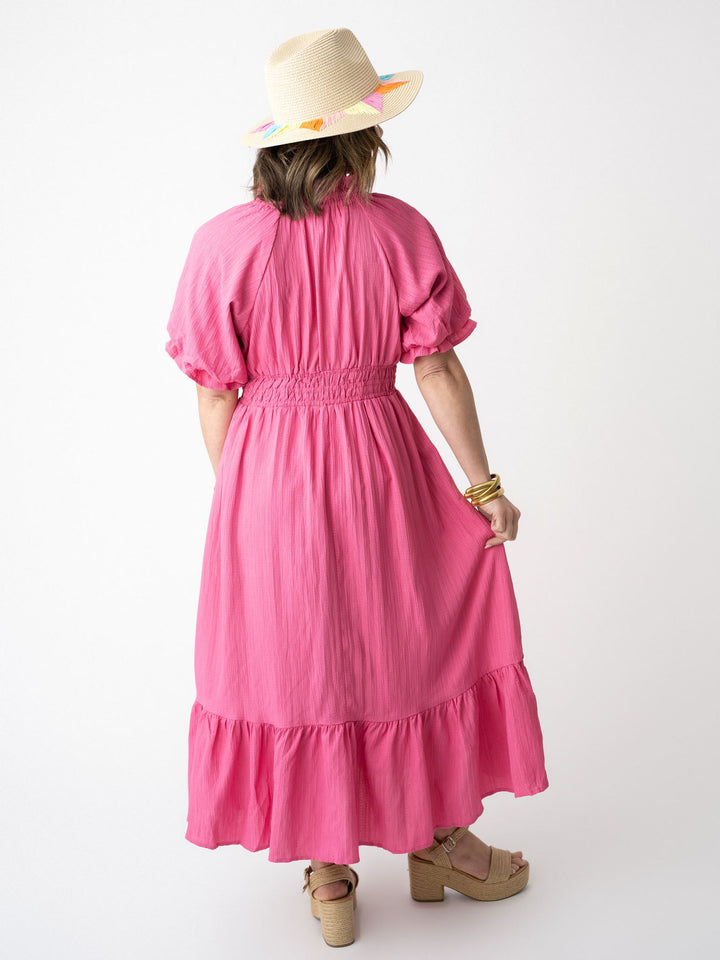 Peony Pink Midi Dress