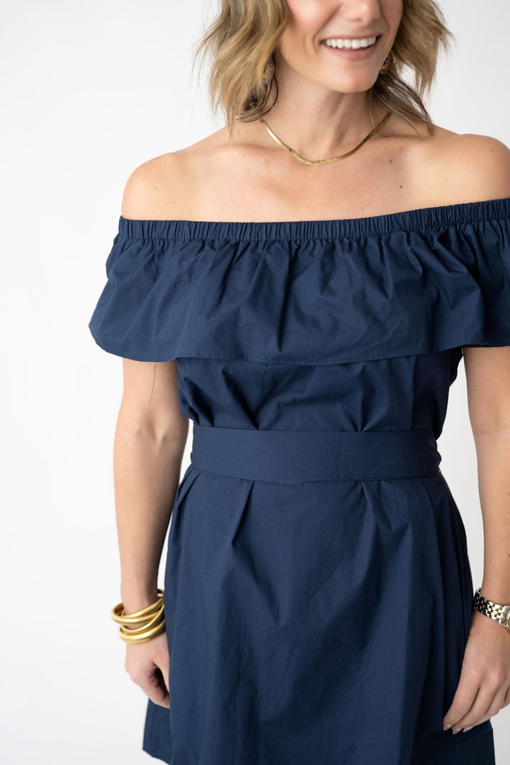 Mosaic Elastic Neck Dress