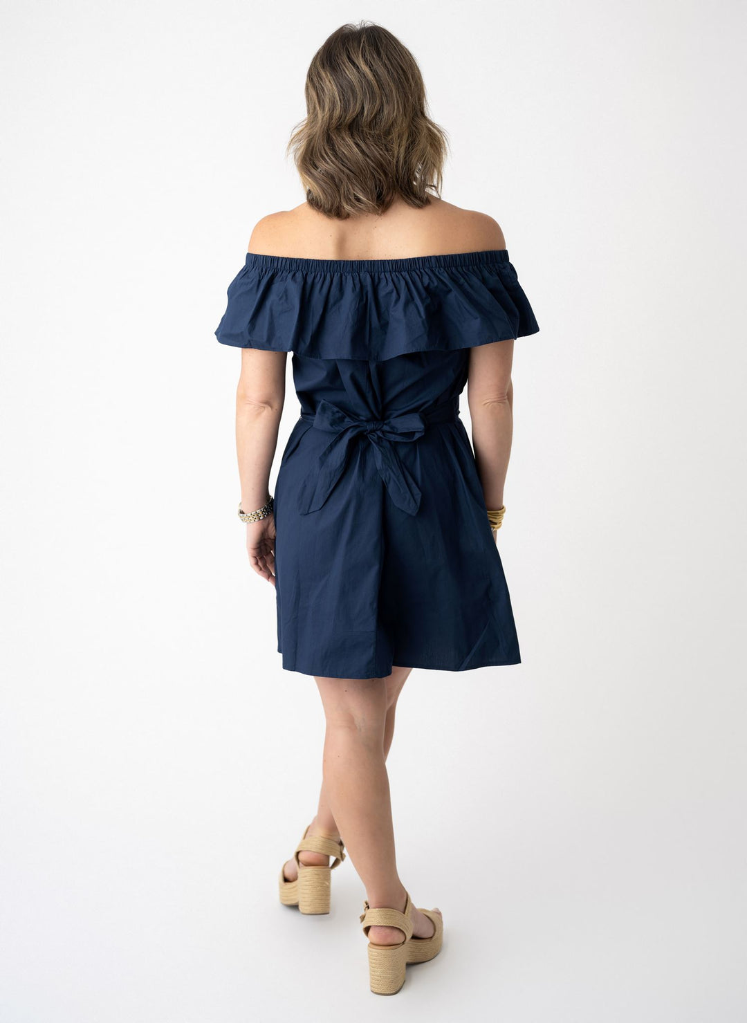 Mosaic Elastic Neck Dress