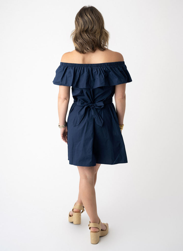 Mosaic Elastic Neck Dress