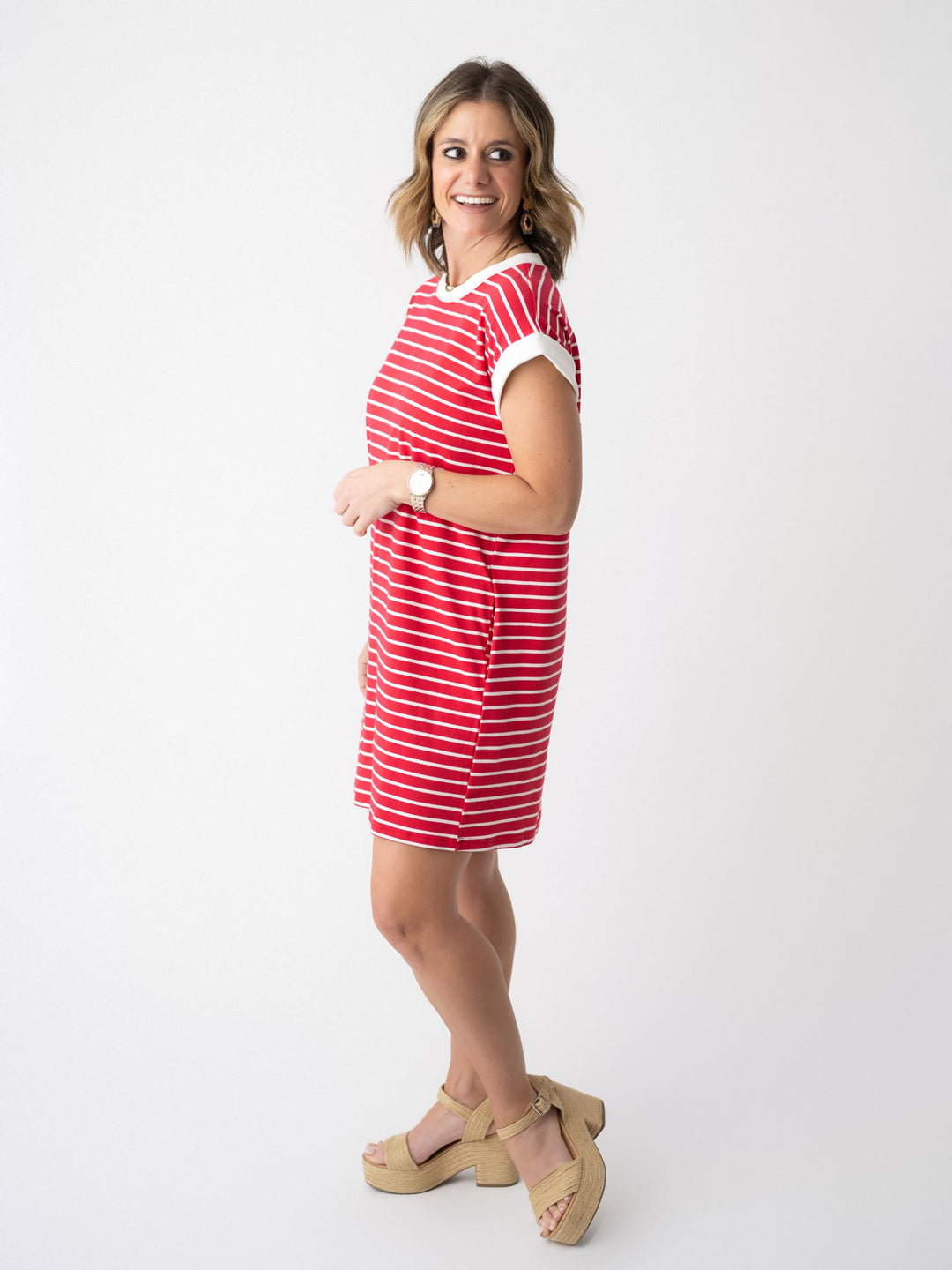 Wish You Would Cap Sleeve Dress