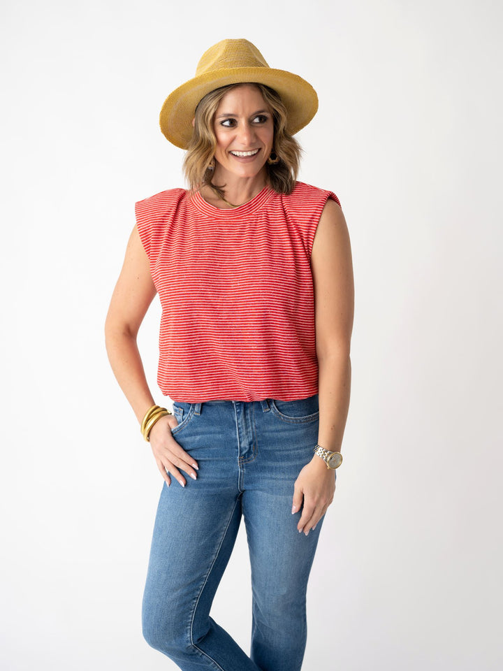 Stripe Theory Sleeveless Shirt