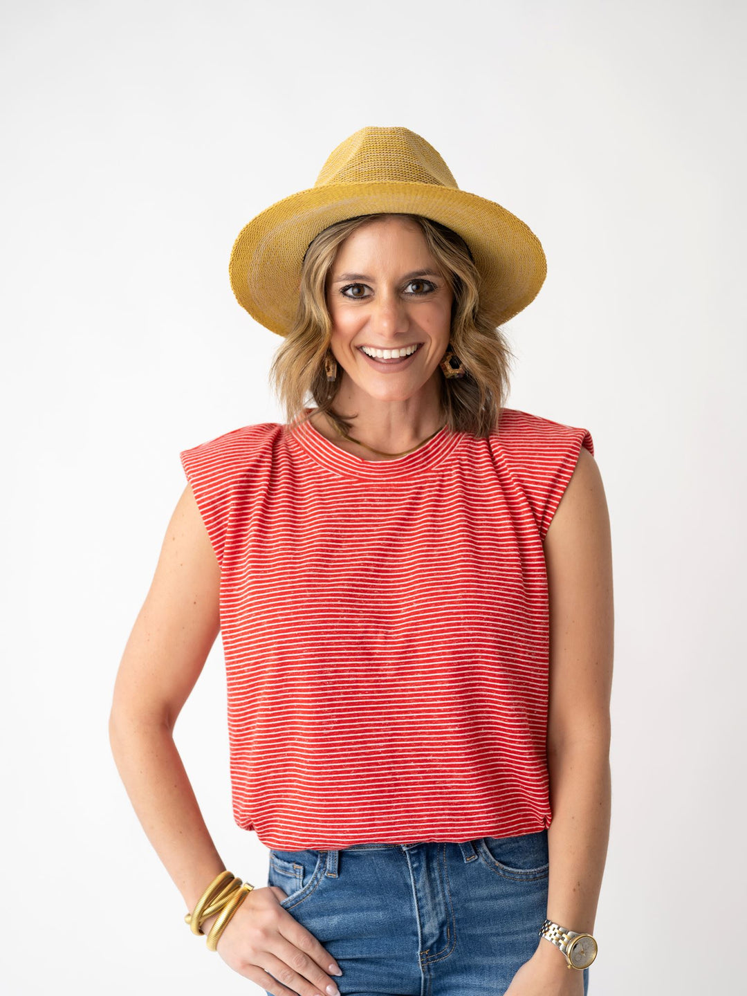 Stripe Theory Sleeveless Shirt