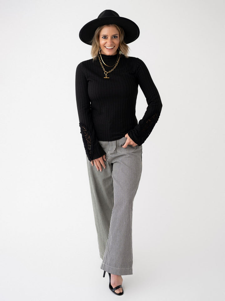 Striped Crush Front Pocket Pant