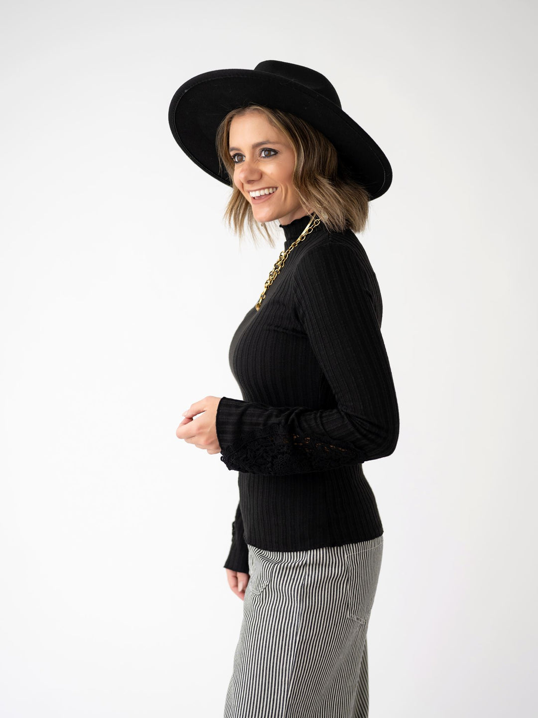 Pretty Patched Lace Longsleeve Tunic