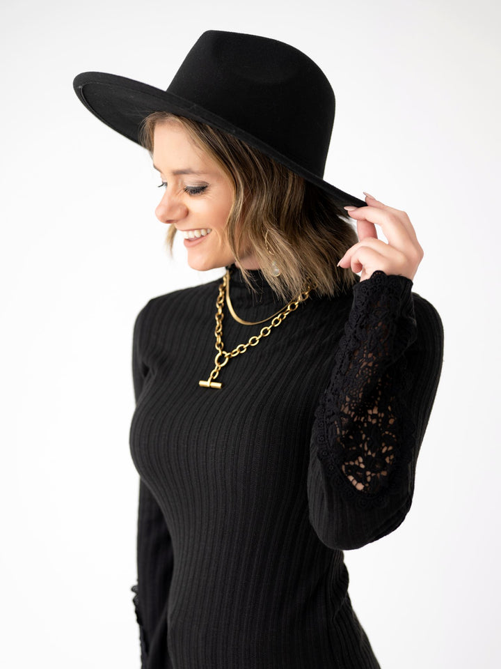Pretty Patched Lace Longsleeve Tunic