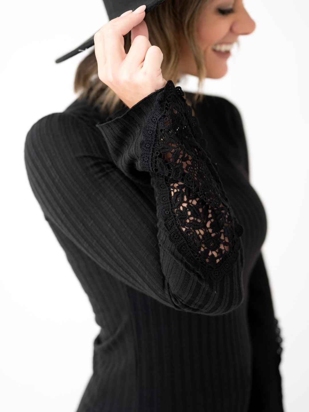 Pretty Patched Lace Longsleeve Tunic