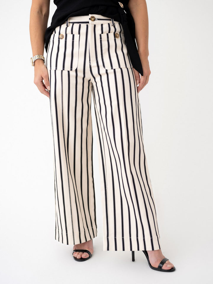 Polished Pinstripe Pocket Pants
