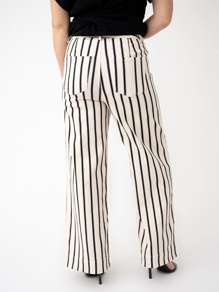 Polished Pinstripe Pocket Pants