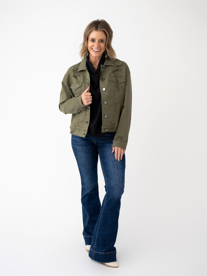 Risen TC EB High Rise Flare Jeans - Dark Stretchy