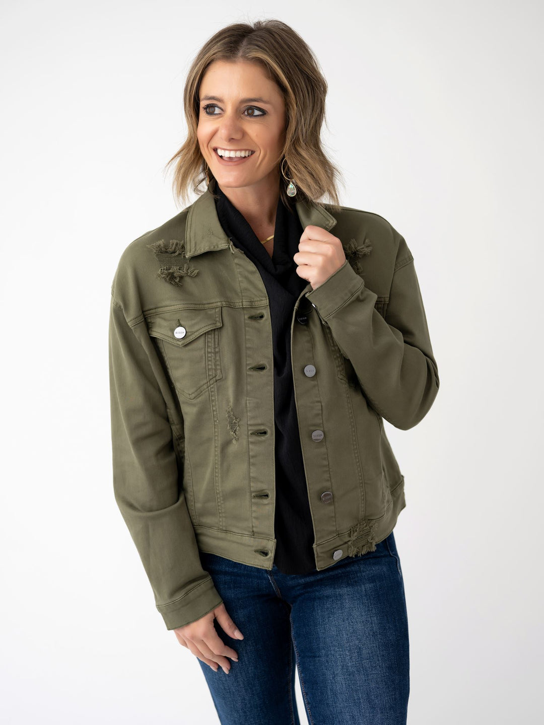 Risen Oversized Distressed Jacket