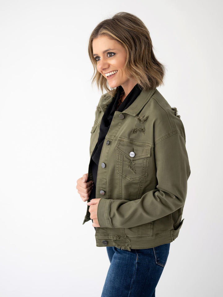 Risen Oversized Distressed Jacket