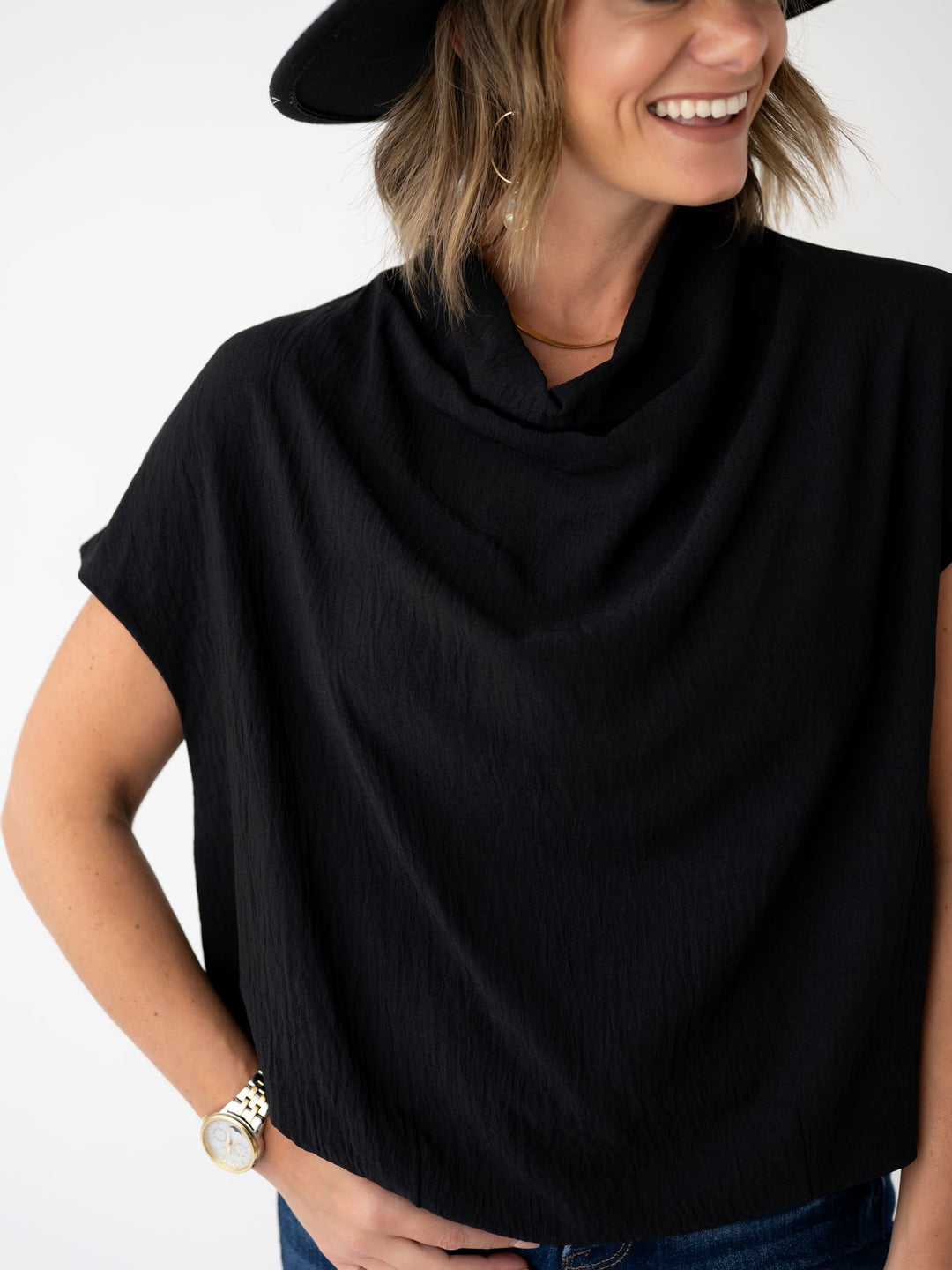 Cove Cap Sleeve Tunic Top