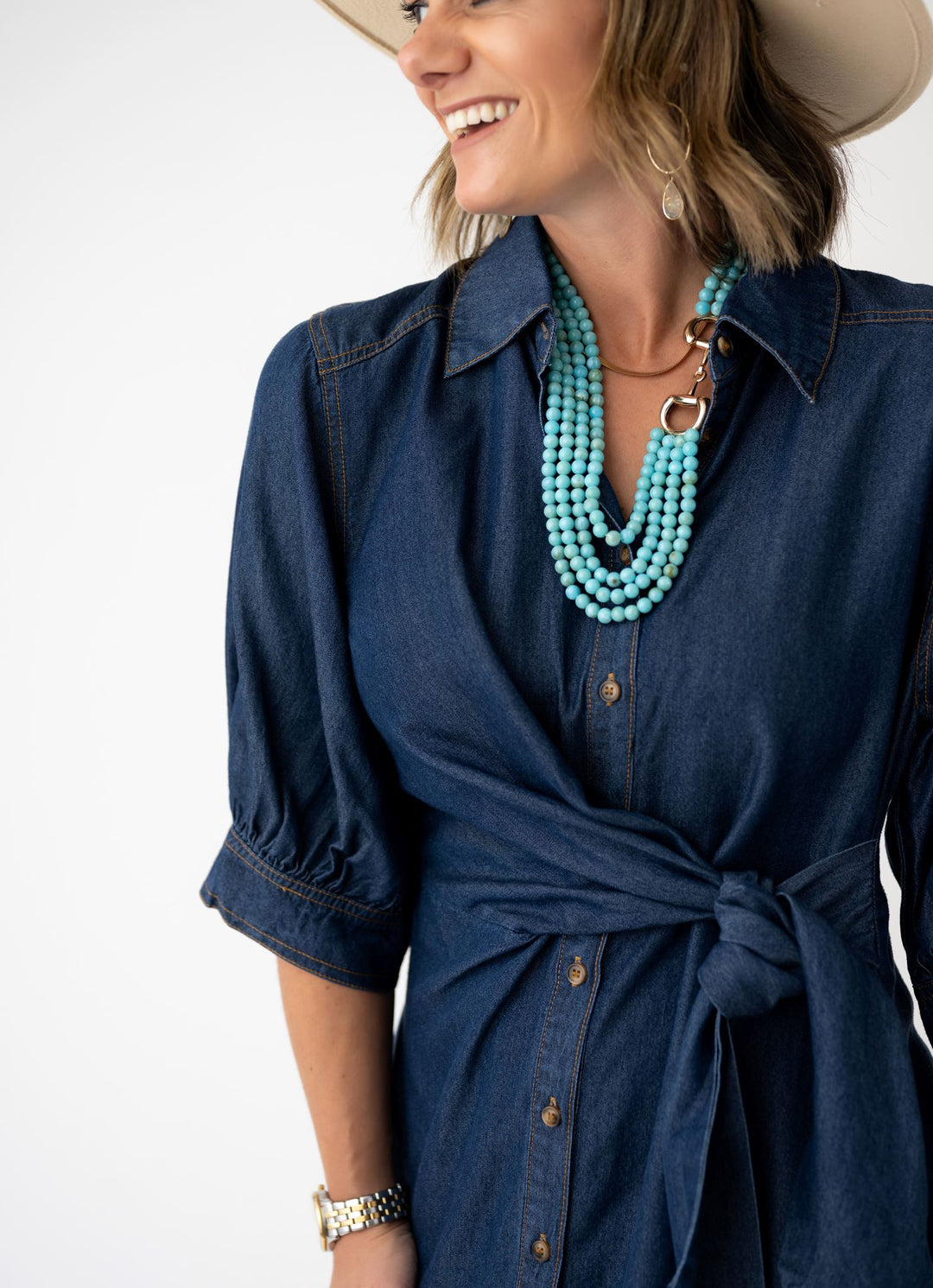 Statement Meets Sass Multi Strand Necklace with Bit