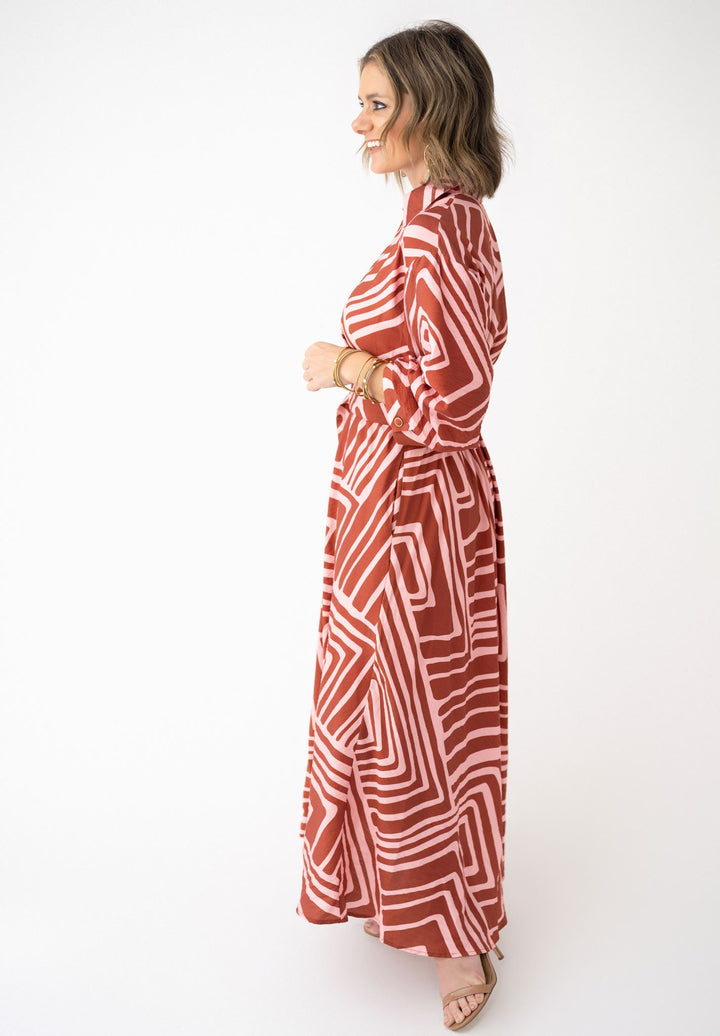 Gone Geo Button Front Maxi