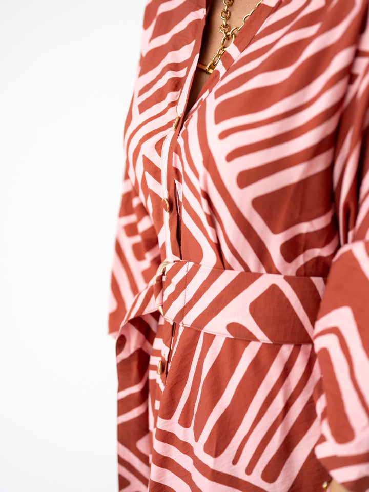 Gone Geo Button Front Maxi