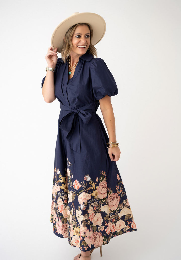 Falling for Florals Collared Maxi