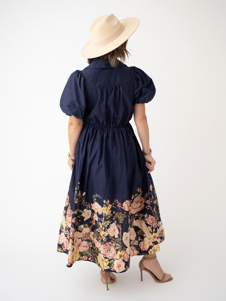 Falling for Florals Collared Maxi