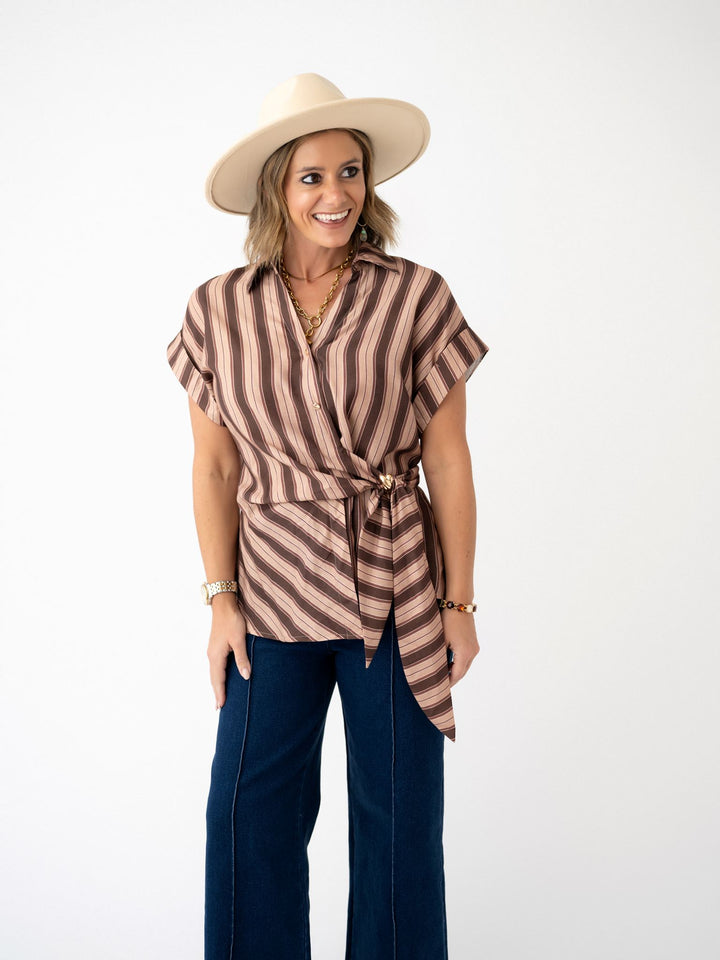 Classic Tie Front Blouse