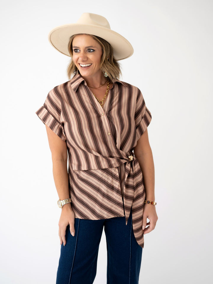 Classic Tie Front Blouse