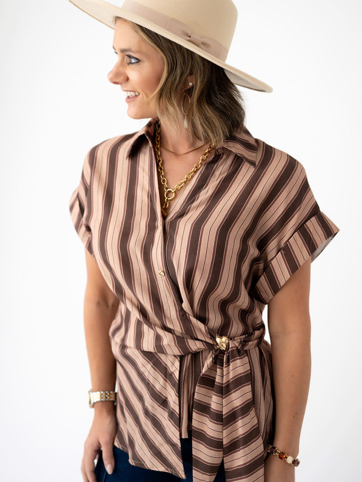 Classic Tie Front Blouse