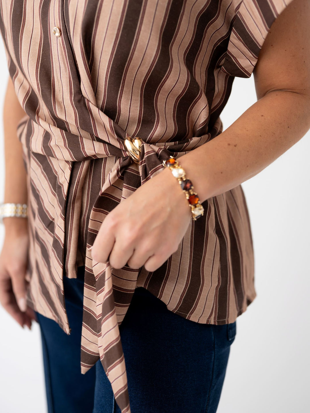 Espresso Your Love Stone Stretch Bracelet