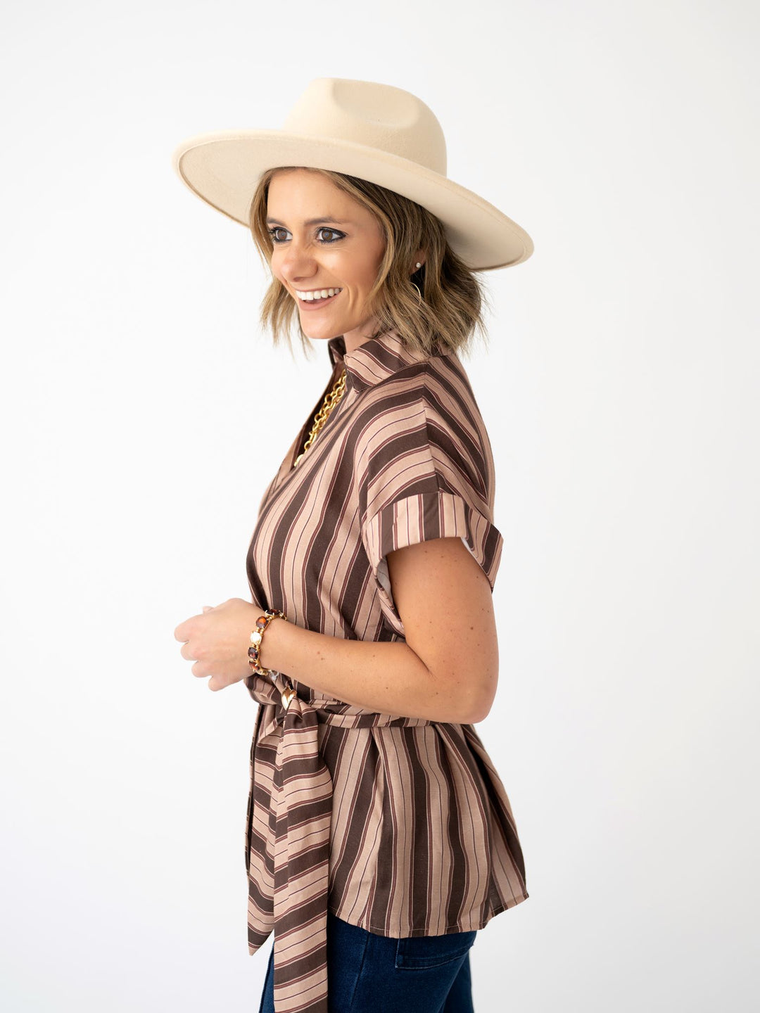 Classic Tie Front Blouse
