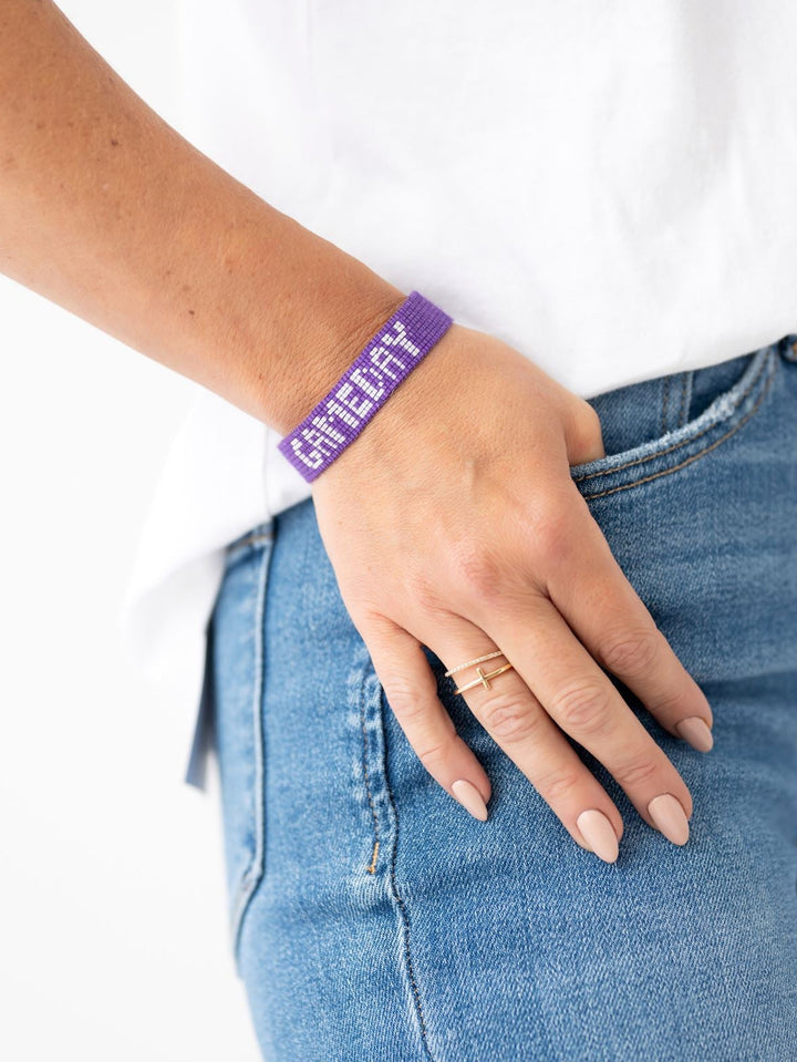 Gameday Adjustable Beaded Bracelet