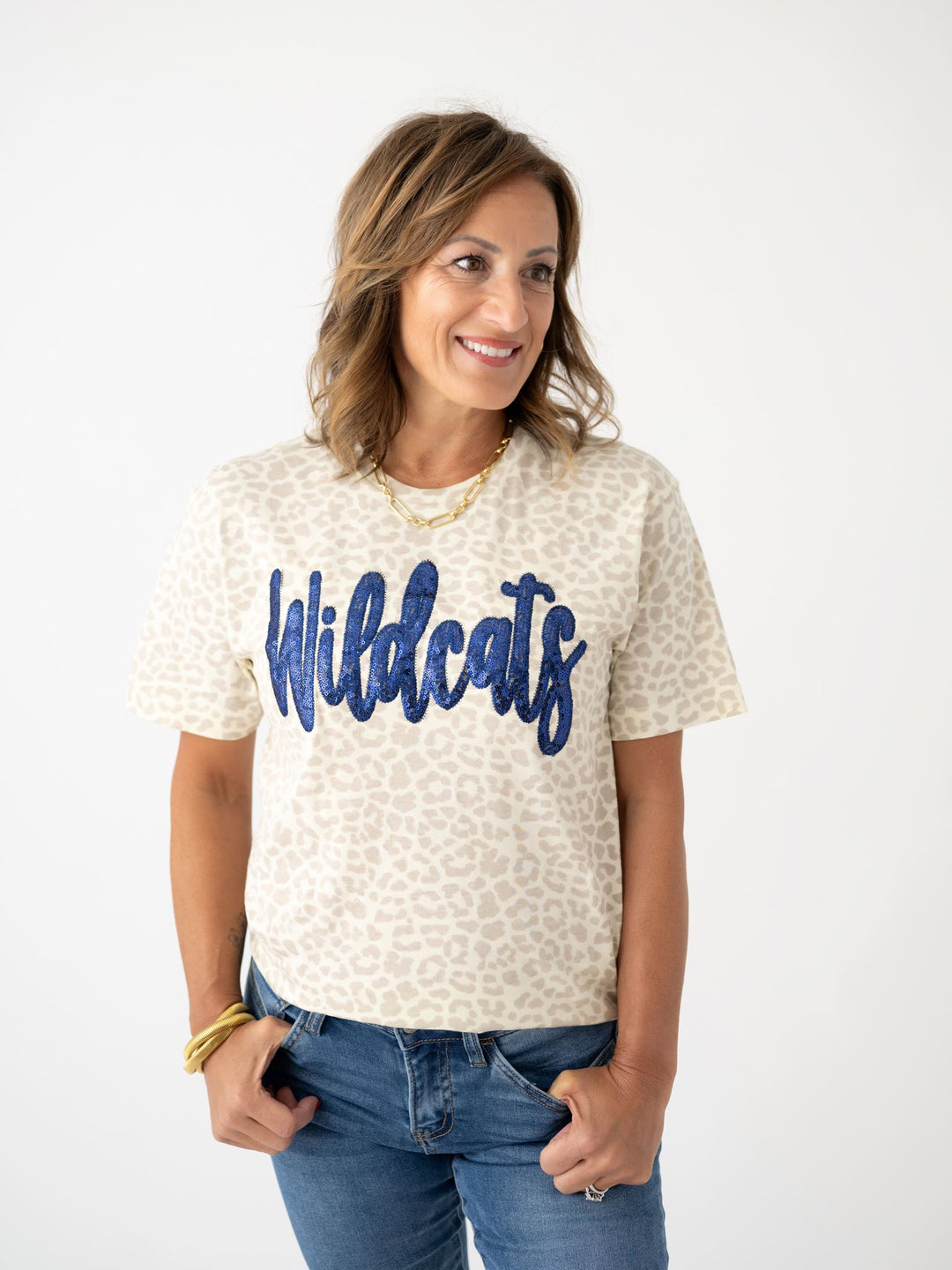 Wildcats Leopard Bling Tee