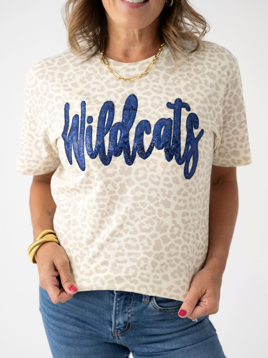Wildcats Leopard Bling Tee