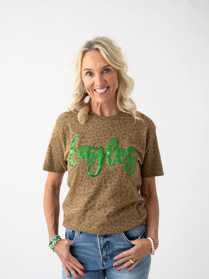 Eagles Leopard Bling Tee