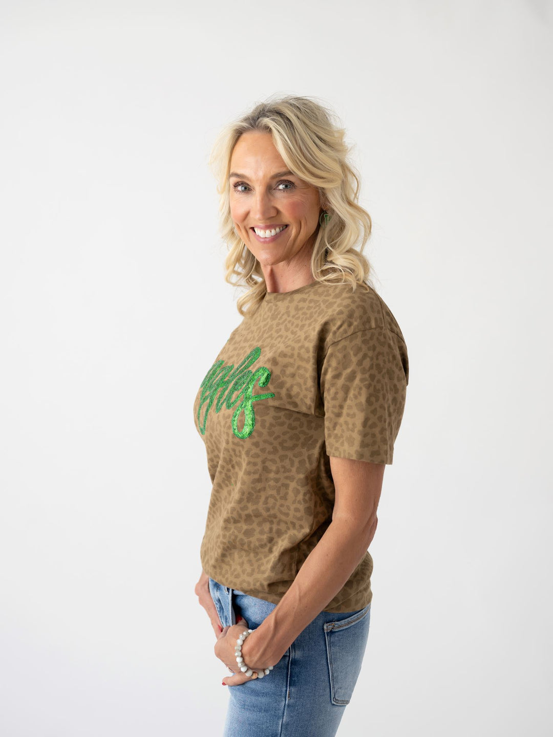 Eagles Leopard Bling Tee